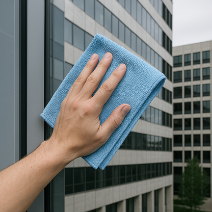 MicroClean 16" x 16" Medium Weight Microfiber Towel