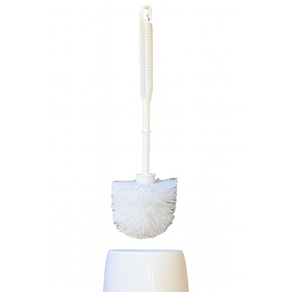 MicroClean Toilet Bowl Brush with Caddy, White